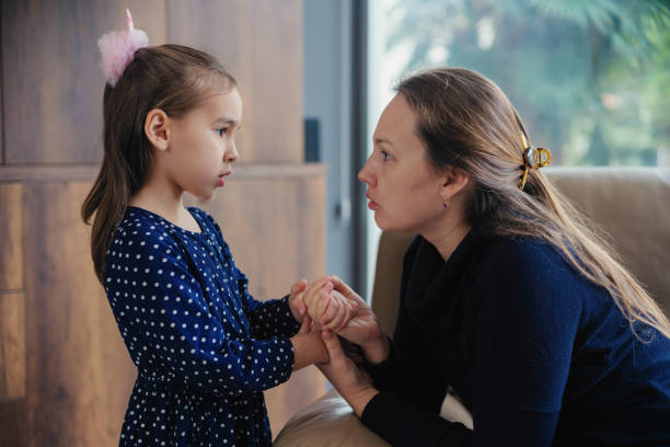 Mother Consoles Her Little Sad Daughter after a divorce. Helping Children Understand Divorce And Separation